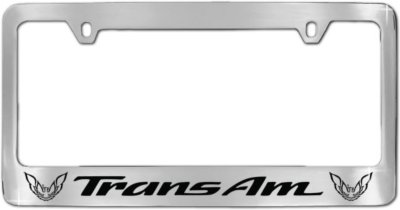 Pontiac Trans AM License Frame Inc