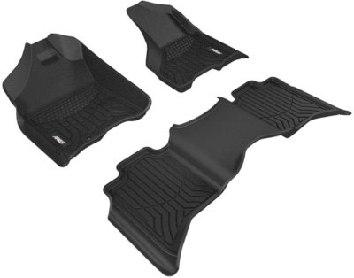 Aries Floor Mats Made Of Rubberizedthermoplastic Black Molded