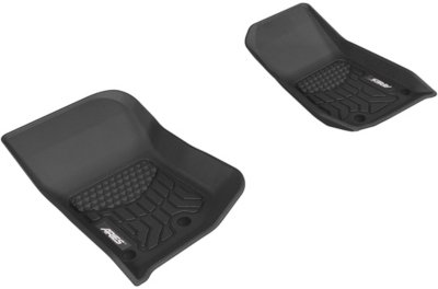 Aries Floor Mats Made Of Rubberizedthermoplastic Black Molded